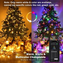 BrizLabs Colored & Warm White Color Changing Christmas Lights 500 LED 180FT | Ap