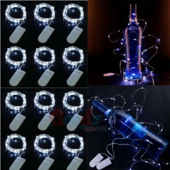 12 Pack 20 LED 6.6ft Battery Operated Mini LED Copper Wire String Fairy Lights