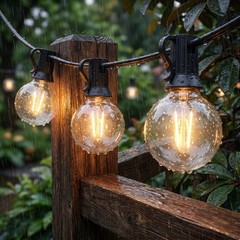 100FT Outdoor String Lights LED Patio Light Waterproof Shatterproof 51 G40 Bulbs