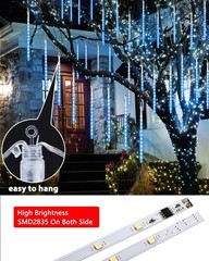 Blue 10 Tubes 240 LED Raindrop Lights Meteor Shower Icicle Lights-Cascading Rain