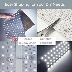 4-Pack LED Backlight Sheet 24V 36W 6000K White, 19.3X9.6 inches Each Unit, Di…