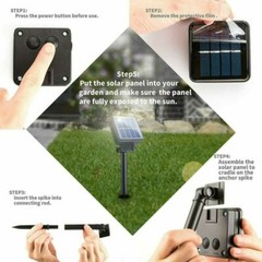 Outdoor Mini 39Ft 100 LED Copper Wire Lights, 8 Modes Solar Powered Fairy Lights