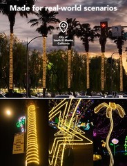 25’ft Warm White Indoor Decorative Accent Seasonal Holiday LED Rope Lights