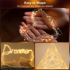 4 Pack Solar Fairy Lights 131Ft 400 LED Outdoor Twinkle Light with 8 Modes, W…