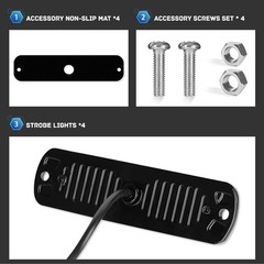 4-Pack 6 LED Amber Strobe Lights Vehicles Trucks 4 Pieces Amber/Green