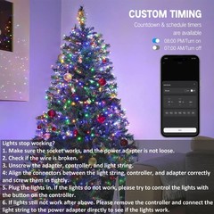 BrizLabs Colored & Warm White Color Changing Christmas Lights 500 LED 180FT | Ap