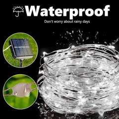 Solar String Lights, 72Ft 200 LED Solar Fairy Lights with 8 Modes & Waterproof