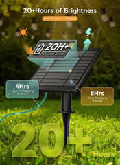 100FT Solar-String-Lights-Outdoor-Waterproof, 31+2LED S14 Shatterproof Bulb, Pat