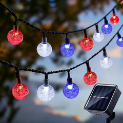 Solar String Lights Outdoor Waterproof IP65 9.3 Feet Patio Lights with 20 LED Cr