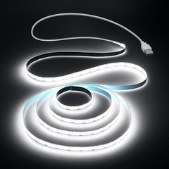 USB Led Light Strip COB Led Strip Lights 5V Daylight Cold White 6000K 3.28FT …