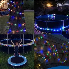 Solar Rope Lights 32M 105FT LED String Lights 8 Modes Waterproof PVC Tube Fairy