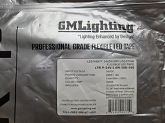 GM Lighting LTR-P-24V-3.0W-30K Dry Location Flexible LED Tape, 100’