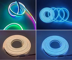 12V 24V 220V Double-side RGB LED Neon Rope Strip Waterproof Commercial DIY Light