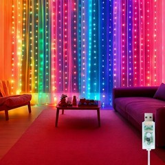 LED Curtain Lights 9.8FT Colorful Modern Ambient USB String Lights X-Zen Decor