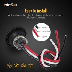 10 Pcs 3/4 Inch Amber Round LED Lights, DOT Certified Turn Signal/Running/Cle…