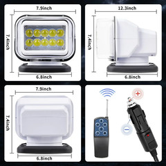 Saker IP67 Waterproof LED Spotlight with Remote Control | Portable Vehicle Roof