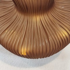 ANTHROPOLOGIE Large 8″H Brown Glass Mushroom Light-Up Lamp Woodsy Garden Fairy