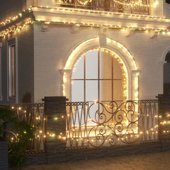 Plug In 100 LED String Lights Outdoor Use Weatherproof 8 Mode Party Fairy Light