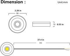 Pack 2 3W AC120V LED Puck Lights Dimmable Mini Spotlights for Displays Light …