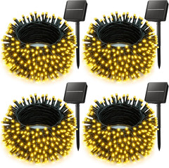 2 Pack Solar String Lights Outdoor Waterproof, 80 FT 200 LED Solar Powered Chris
