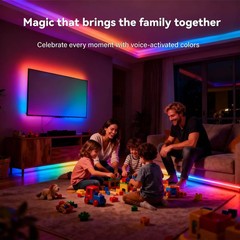 AI Voice Activated Led Lights Strip, Indoor Kids Bedroom Night Lighting RGB I…