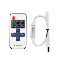 12V 24V COB Led Strip Flexible Tape Lights RF Remote Dimmable EU US Plug 1m~10m