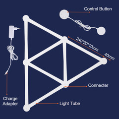 Smart Linkable LED Bar WiFi BT RGBW 44 Scene 6 Music, with Alexa Google Tuya
