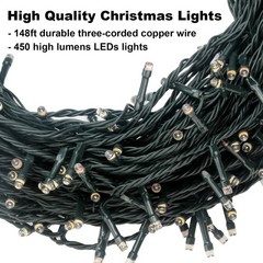 108-148FT LED Christmas LED String Lights with Remote Timer Indoor Outdoor Decor