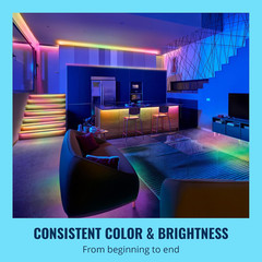 65.6 Ft LED Light Strip for Your Smart Home – Flowing Multicolor LED, Color-Chan