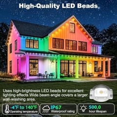 RCUICA Permanent Outdoor Lights Waterproof with Smart App Control 500FT