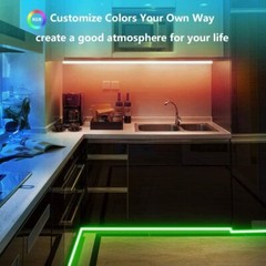 32ft Flexible 3528 RGB LED SMD Strip Light Remote Fairy Lights Room TV Party USA