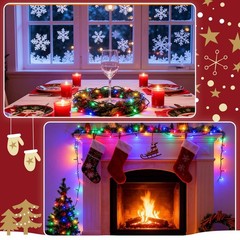 Christmas Lights Battery Operated Outdoor Waterproof, Multicolor Christmas Lig