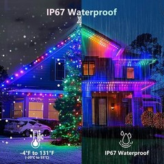 Permanent Outdoor Lights 100ft, Waterproof Smart RGB Outdoor Lights with 72 LEDs