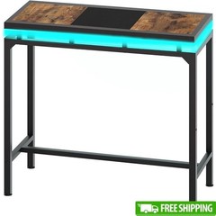 Smart LED Suspended Bar Table W/ Remote Control & Stability Kit Small Spaces New