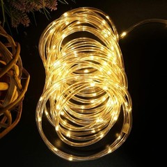 Luces de cuerda con enchufe y tubo pequeño, tamaño lápiz de 6 mm, 100 luces LED