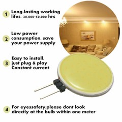 G4 LED Chip COB Light 5W 10W 15W 20W DC 12V Headlight Round Lamp Cool/Warm White