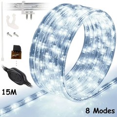 🔥 50 FT Cool White Thick LED Rope Light Accent Indoor Outdoor Waterproof Rope