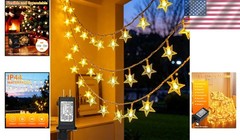 Energy-Saving 100 LED Star Fairy Lights – 33FT Warm White Indoor/Outdoor Decor