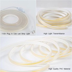 110V 150ft Waterproof COB LED Strip Light Building Holiday Party Decor 480leds/m