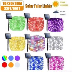 Outdoor Solar Fairy Lights String Copper Wire Waterproof Garden Decor 100/200LED