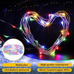 Battery Operated Copper Wire LED Fairy String Lights DIY Home Party Decorations
