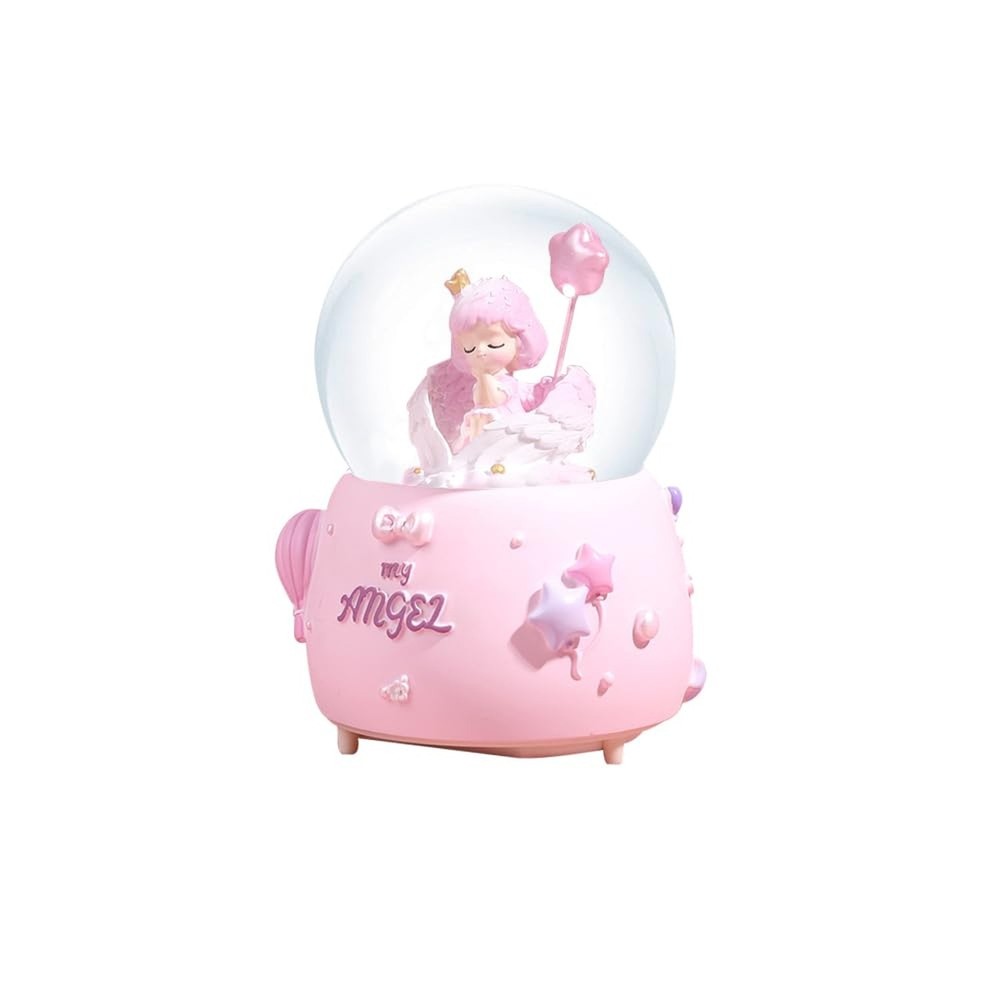 Angel Snow Globe, 80mm Musical with Color Changing LED Lights for Daughter, W…