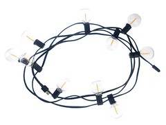 11 Foot/500 Lumen G40 LED String Lights,Shatterproof Plastic Bulbs, 4 AA