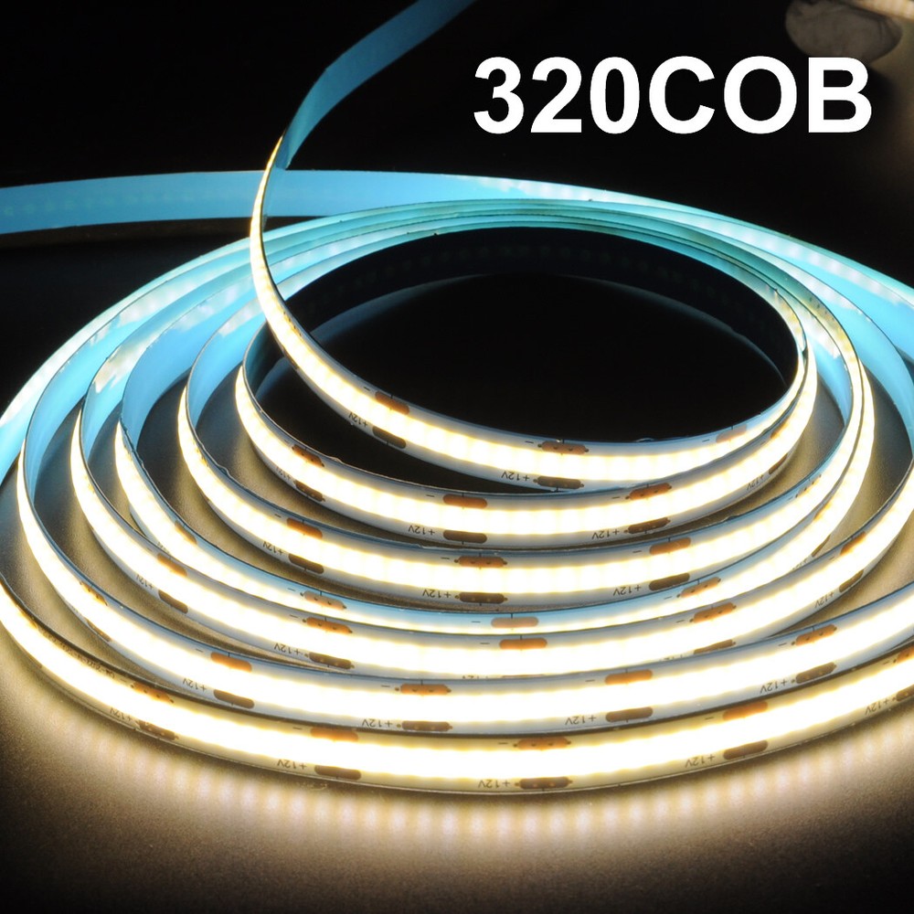 Nature White 4000k Flexible Bar RA90 DC 12/24V 320/480/528 COB LED Strip Light