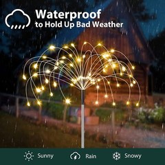 150LED Solar Firework Lights Fairy Starburst Lamp Outdoor Garden Path Xmas Decor