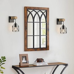 Plug in Wall Sconces Set of Two, Black Farmhouse Bathroom Wall Lamp