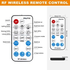RF Remote Dimmer for Single Color LED Strip Lights 18-Key Wireless Controller