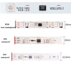 24V 5M WS2811 60led/m LED strip Addressable Digital RGB Dream Full color 5m/roll