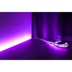 5M RGB LED Strip Light Waterproof Black PCB 5050 SMD Tape Rope String Light 12V