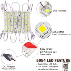 Bright IP65 Waterproof 5054 SMD 6 LED Module Light Window Store Front Lamp DC12V